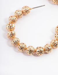 Gold Multi Ball Hoop Earrings - link has visual effect only