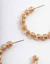 Gold Multi Ball Hoop Earrings - link has visual effect only