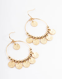 Gold Wrap Hoop Coin Earrings - link has visual effect only