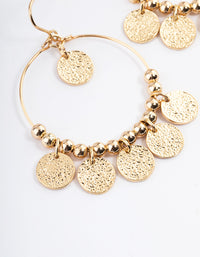 Gold Wrap Hoop Coin Earrings - link has visual effect only