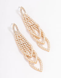 Gold Graduated Loop Cupchain Earrings - link has visual effect only