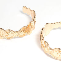 Gold Alternative Heart Hoop Earrings - link has visual effect only