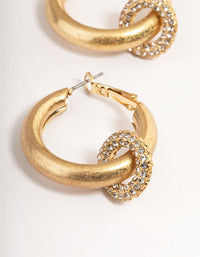 Gold Bling Ring Hoop Earrings - link has visual effect only