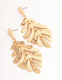 Gold Flowy Leaf Earrings - link has visual effect only