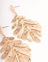 Gold Flowy Leaf Earrings - link has visual effect only