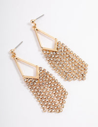 Gold Bling Tassel Dangle Earrings - link has visual effect only