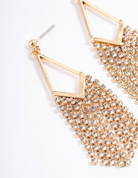 Gold Bling Tassel Dangle Earrings - link has visual effect only