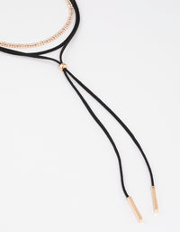 Gold Glamour Cord Bolo Necklace - link has visual effect only