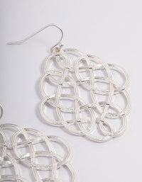 Rhodium Maze Twisted Drop Earrings - link has visual effect only