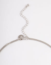 Silver Boho Chain Fringe Necklace - link has visual effect only