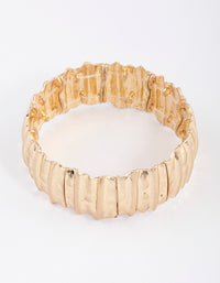 Gold Scrunch Texture Stretch Bracelet - link has visual effect only