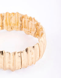 Gold Scrunch Texture Stretch Bracelet - link has visual effect only