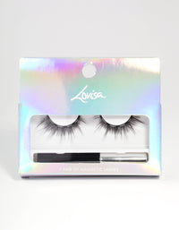 Black Spikey Magnetic Fake Eyelashes - link has visual effect only