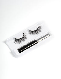 Black Mixed Dense Magnetic Fake Eyelashes - link has visual effect only