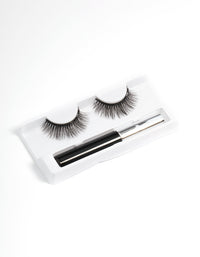 Black Natural Glam Magnetic Fake Eyelashes - link has visual effect only