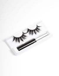 Black Long Thick Magnetic Fake Eyelashes - link has visual effect only