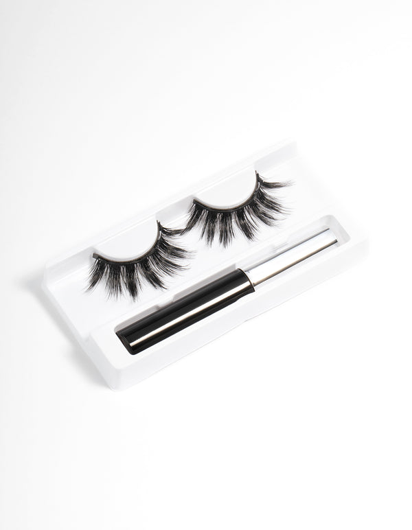 Black Long Thick Magnetic Fake Eyelashes