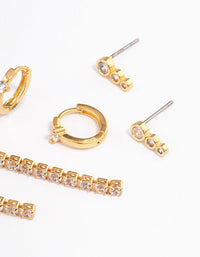 Gold Plated Cupchain Drop Earrings Pack - link has visual effect only