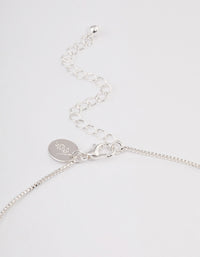 Silver Single Cubic Zirconia Box Chain Necklace - link has visual effect only