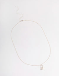 Silver Precious Lock Necklace - link has visual effect only