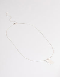 Silver Solid Tag Necklace - link has visual effect only