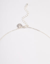 Silver Pearl Dangle Necklace - link has visual effect only