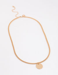 Gold Solid Disc Necklace - link has visual effect only