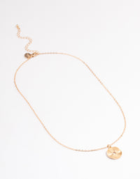 Gold Textured Disc Necklace - link has visual effect only