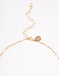 Gold Toggle Figaro Chain Necklace - link has visual effect only