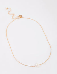 Gold Freshwater Pearl Necklace - link has visual effect only