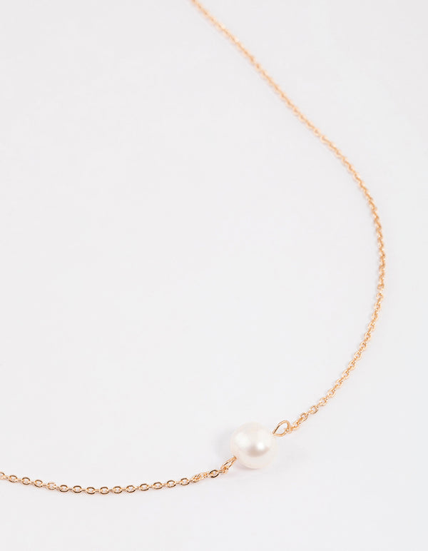 Gold Freshwater Pearl Necklace