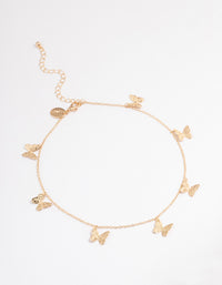 Gold Floating Butterfly Necklace - link has visual effect only