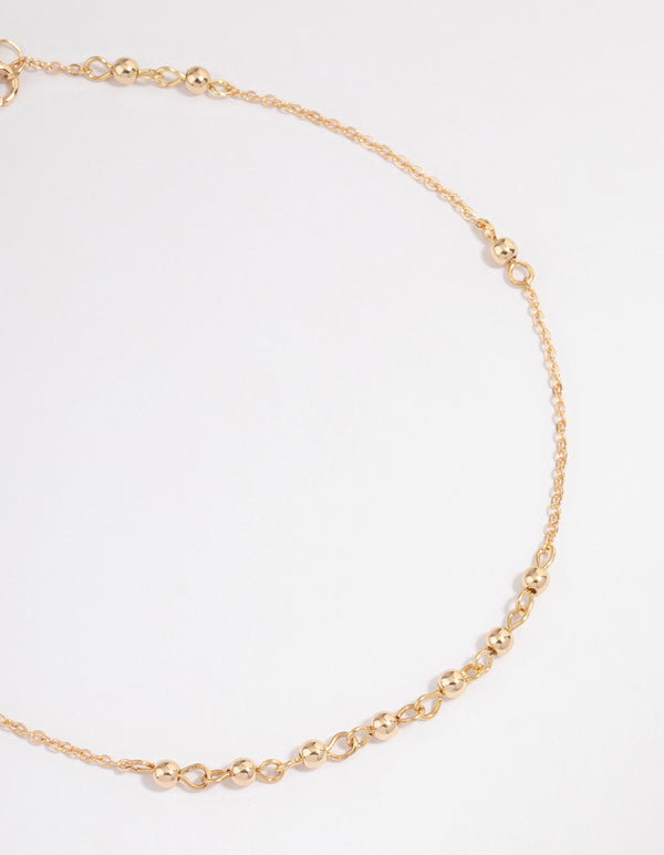 Gold Ball Chain Choker