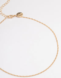 Gold Flat Chain Choker - link has visual effect only