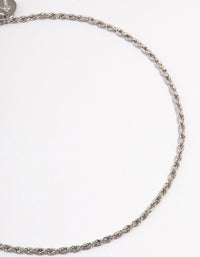 Silver Rope Chain Choker - link has visual effect only