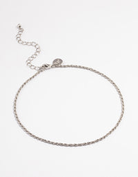 Silver Rope Chain Choker - link has visual effect only