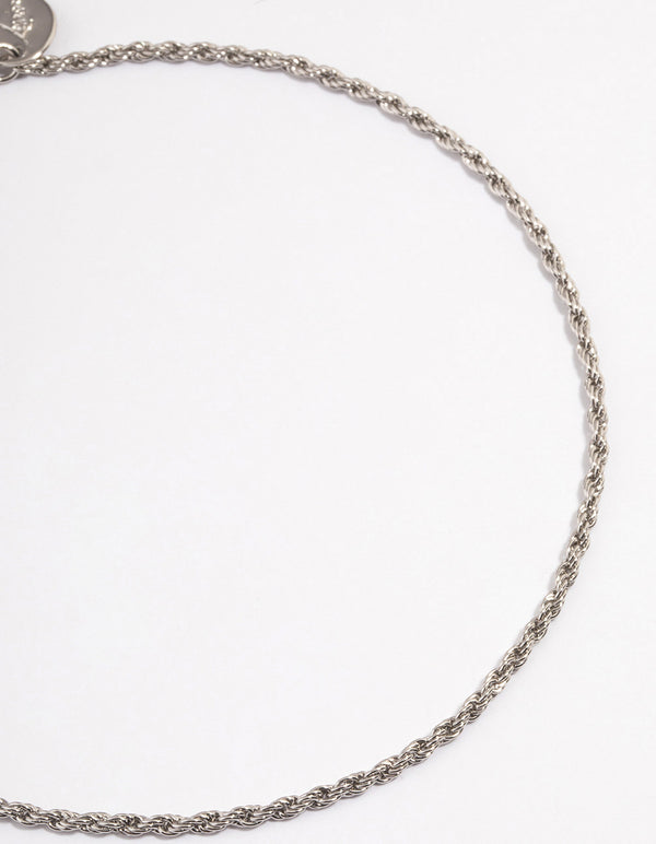 Silver Rope Chain Choker