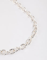 Silver Cable Chain Necklace - link has visual effect only