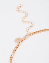 Gold Box Chain Necklace - link has visual effect only