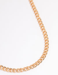 Gold Classic Curb Chain Necklace - link has visual effect only