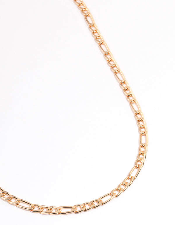 Gold Classic Figaro Chain Necklace