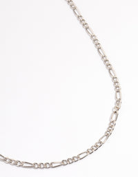 Silver Figaro Chain Necklace - link has visual effect only