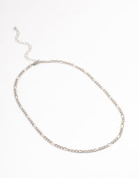 Silver Figaro Chain Necklace - link has visual effect only