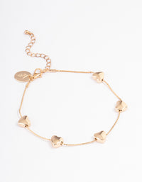 Gold Multi Dainty Heart Bracelet - link has visual effect only