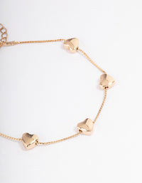 Gold Multi Dainty Heart Bracelet - link has visual effect only