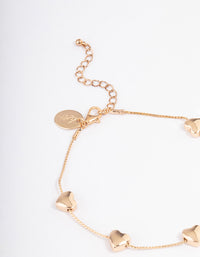 Gold Multi Dainty Heart Bracelet - link has visual effect only