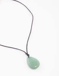 Green Adventurine Teardrop Collar Necklace - link has visual effect only