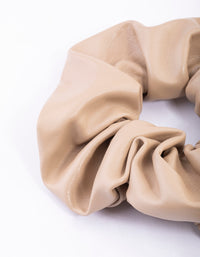 Faux Leather Neutral Fabric Scrunchie - link has visual effect only