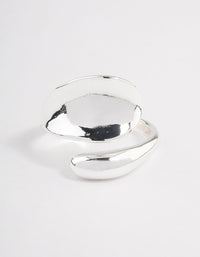 Silver Plated Bold Wrap Ring - link has visual effect only