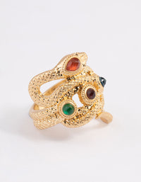 Gold Jewel Snake Ring - link has visual effect only